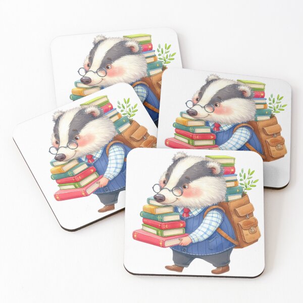 Item preview, Woodland Dreams: Charming Watercolour Badger with Books designed and sold by Doddlaix.