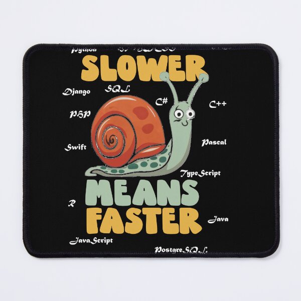 Item preview, Slower means faster t-shirt for IT Specjalist, computer science for programmers designed and sold by SimonNegle.