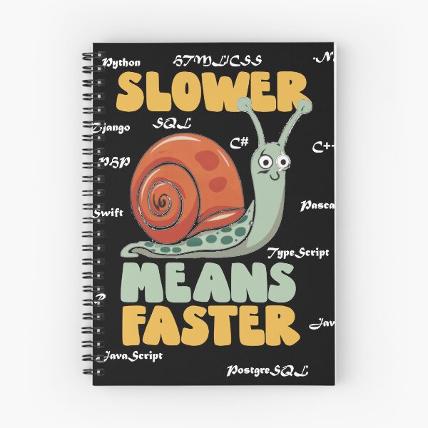 Item preview, Slower means faster t-shirt for IT Specjalist, computer science for programmers designed and sold by SimonNegle.