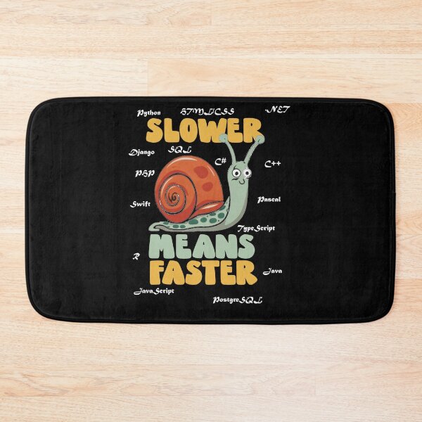 Item preview, Slower means faster t-shirt for IT Specjalist, computer science for programmers designed and sold by SimonNegle.