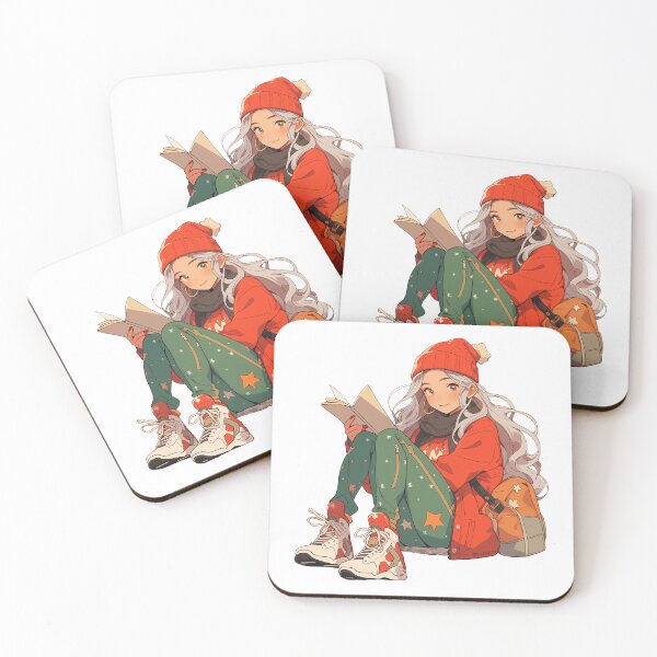 Item preview, The Christmas Lofi Girl Reading Book - Reading Cartoon Characters designed and sold by Ordinary Life Works.