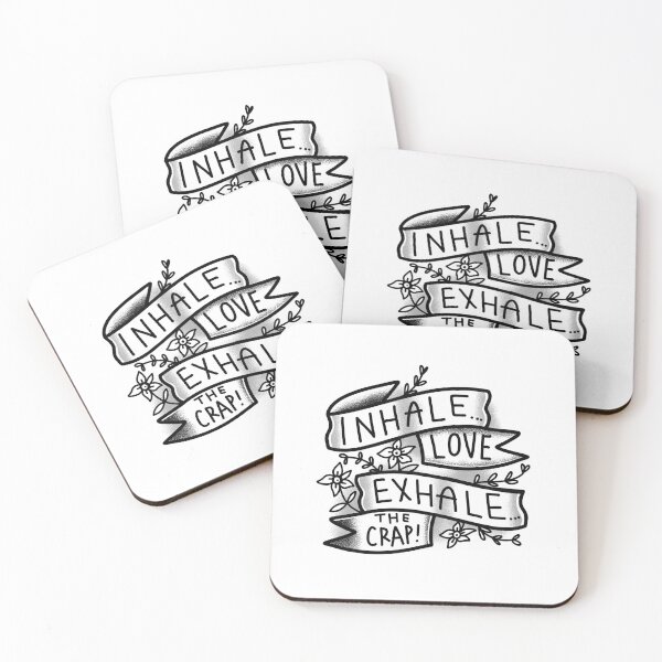 Item preview, Tattoo banner Inhale love Exhale the crap! designed and sold by jazzydevil.