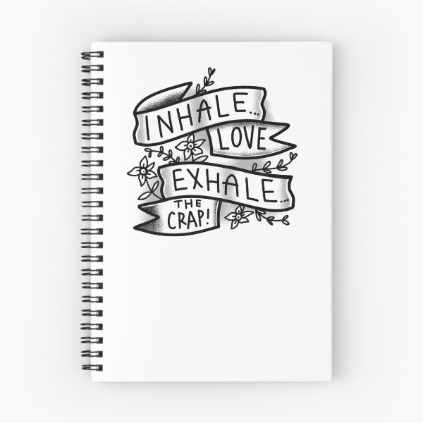 Item preview, Tattoo banner Inhale love Exhale the crap! designed and sold by jazzydevil.