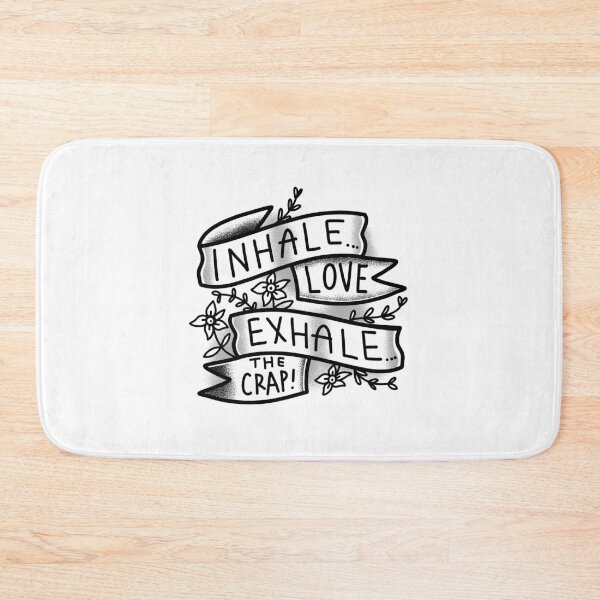 Item preview, Tattoo banner Inhale love Exhale the crap! designed and sold by jazzydevil.