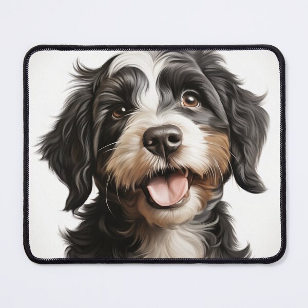 Item preview, Cute Bernedoodle Puppy Portrait designed and sold by SipandStan.