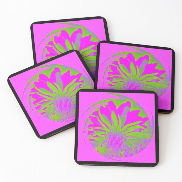 Item preview, Whimsical abstract neon Pink Cactus flower by Iritof designed and sold by iritof.
