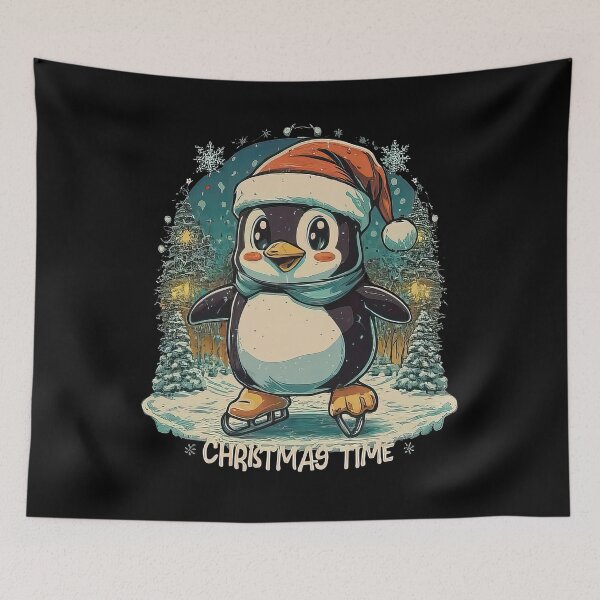 Item preview, Cute Christmas Penguin Ice Skating designed and sold by MindSmith.