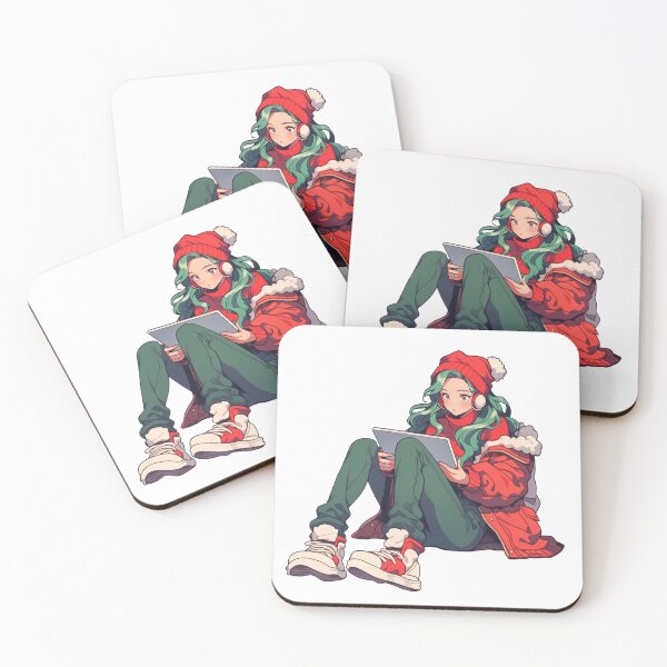 Item preview, The Christmas Lofi Girl Reading Book - Reading Cartoon Characters designed and sold by Ordinary Life Works.