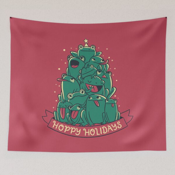 Item preview, Hoppy Holidays - Funny Frog Christmas Tree designed and sold by abowersock.