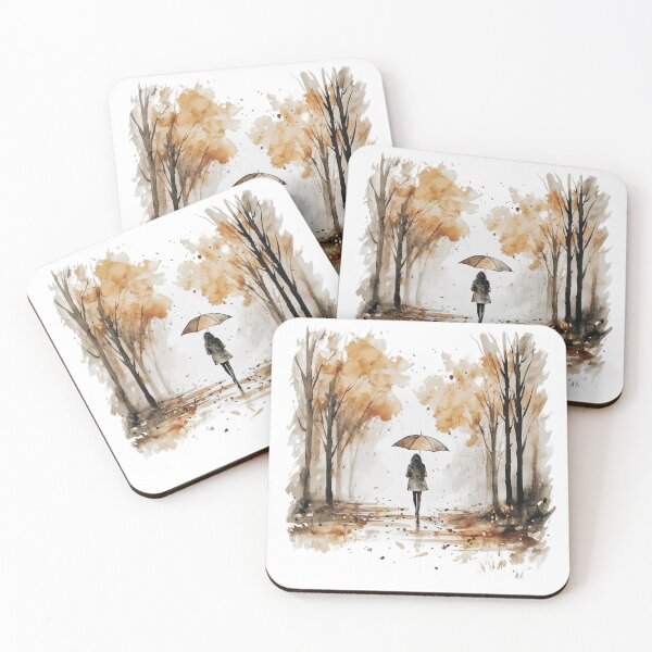 Item preview, Women with Umbrella colorful autumn’s collection  designed and sold by SweetlanArt.