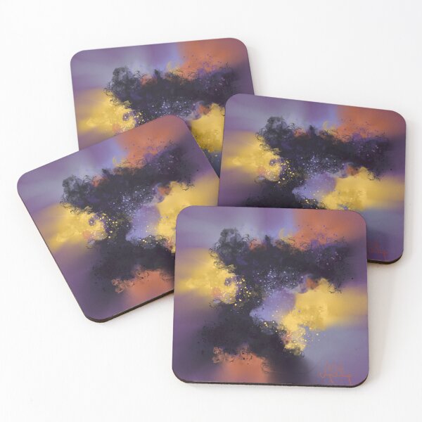 Item preview, Hysteria - Purple Yellow Orange Burnt Sienna Abstract designed and sold by Joey Santiago.