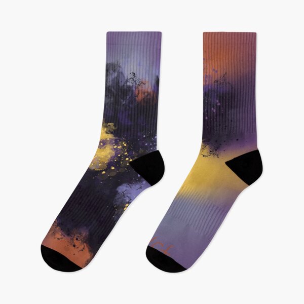 Item preview, Hysteria - Purple Yellow Orange Burnt Sienna Abstract designed and sold by Joey Santiago.