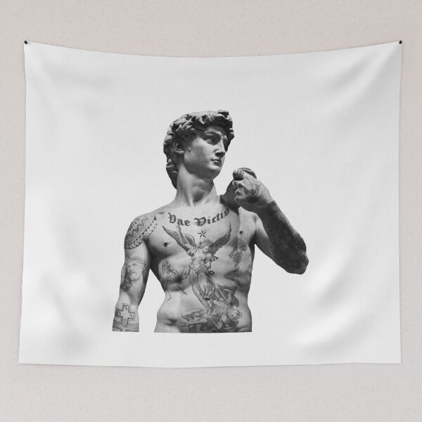 Item preview, Tattooed David Body Statue - Michelangelo's Tattooed Statue Of David  designed and sold by MadeByRobots.