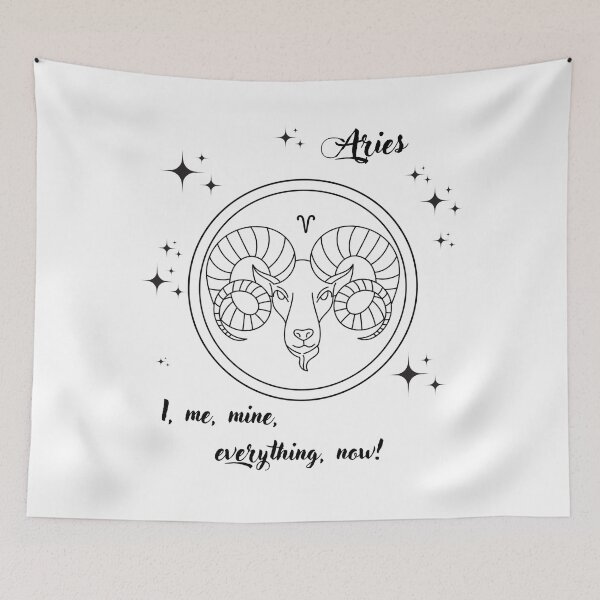 Item preview, Aries - I, me, mine, everything, now! - Aries zodiac sign designed and sold by GRINspiration.