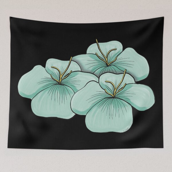 Item preview, Cartoon Mint Floral designed and sold by MadeByGeeClowes.