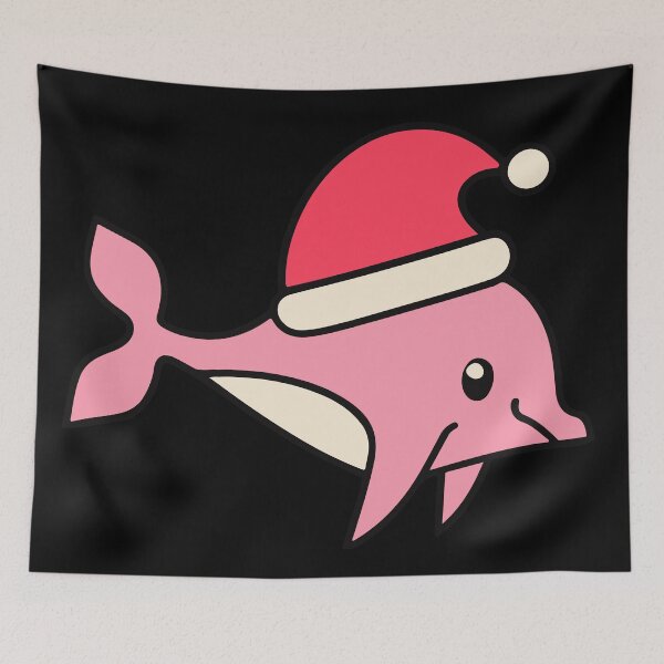 Item preview, river pink dolphin christmas designed and sold by The  Knick Knack Nook.