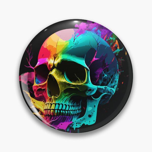 Item preview, Colorful Skull Artwork designed and sold by Ink-Elegance.