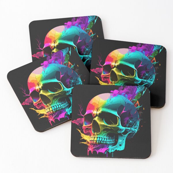 Item preview, Colorful Skull Artwork designed and sold by Ink-Elegance.