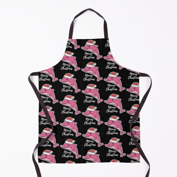 Item preview, river pink dolphin wearing a santa hat designed and sold by The Knick Knack Nook.