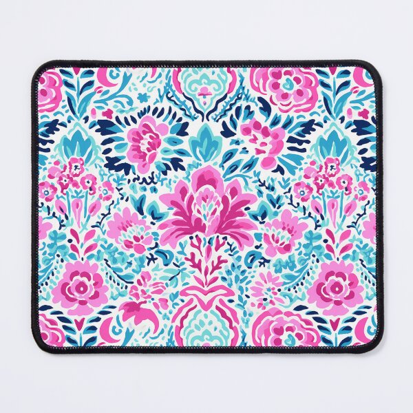 Item preview, Preppy oriental floral in pink and blue designed and sold by FK-UK.