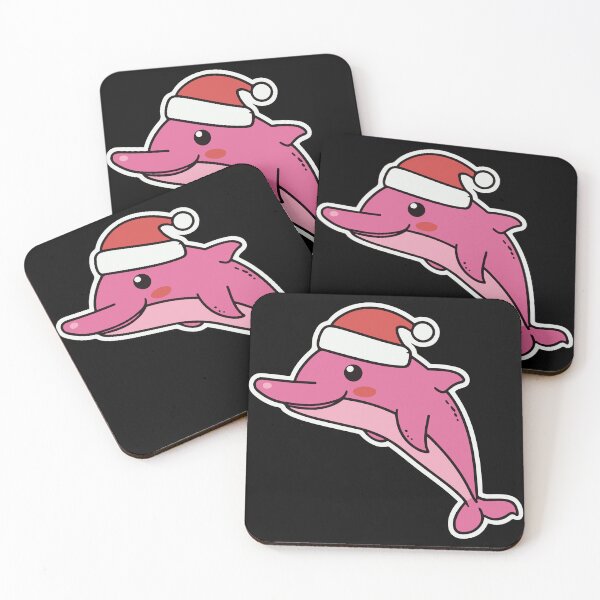 Item preview, river pink dolphin christmas designed and sold by The  Knick Knack Nook.