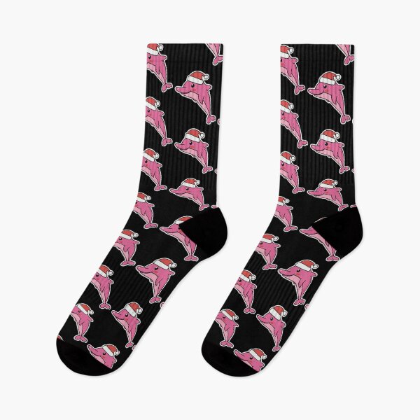 Item preview, river pink dolphin christmas designed and sold by The  Knick Knack Nook.