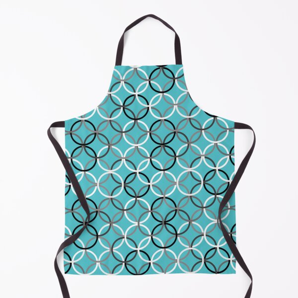 Item preview, Black and White Circlets Aqua designed and sold by Bellewood222.
