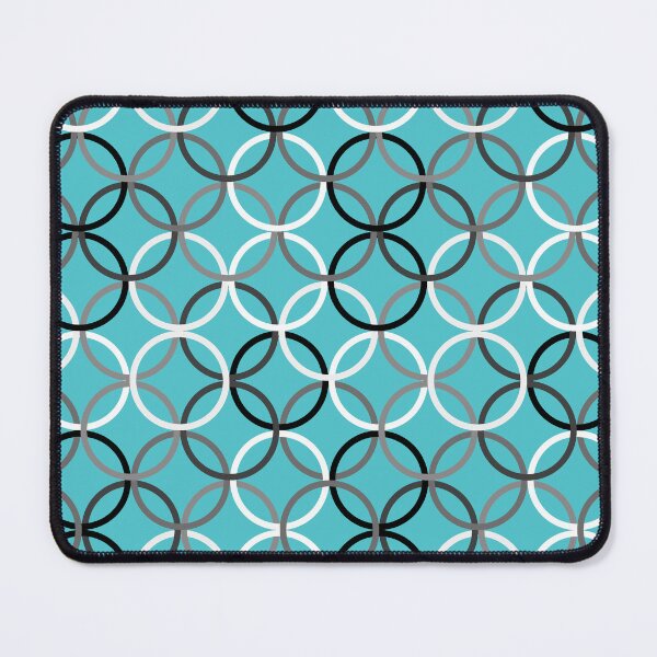 Item preview, Black and White Circlets Aqua designed and sold by Bellewood222.