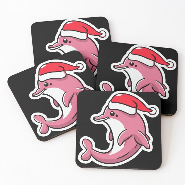 Item preview, river pink dolphin christmas designed and sold by The  Knick Knack Nook.