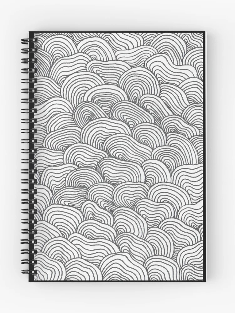 Thumbnail 1 of 3, Journal, Wave Line Pattern designed and sold by SickChickDesign.