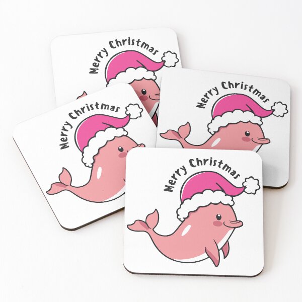 Item preview, river pink dolphin river xmas designed and sold by The  Knick Knack Nook.