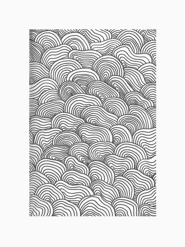Thumbnail 4 of 4, V-Neck T-Shirt, Wave Line Pattern designed and sold by SickChickDesign.