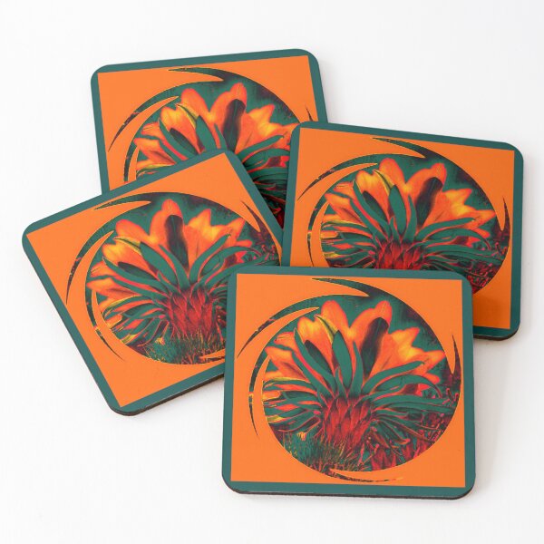 Item preview,  Whimsical abstract Orange-Green Cactus flower by Iritof designed and sold by iritof.