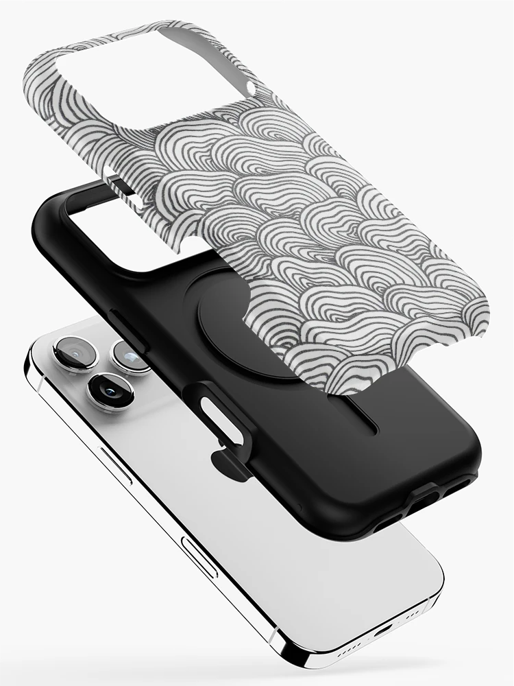 Thumbnail 2 of 4, iPhone Case, Wave Line Pattern designed and sold by SickChickDesign.