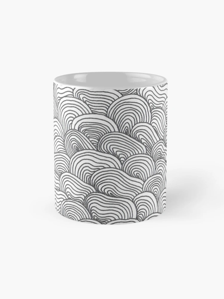 Thumbnail 4 of 6, Coffee Mug, Wave Line Pattern designed and sold by SickChickDesign.