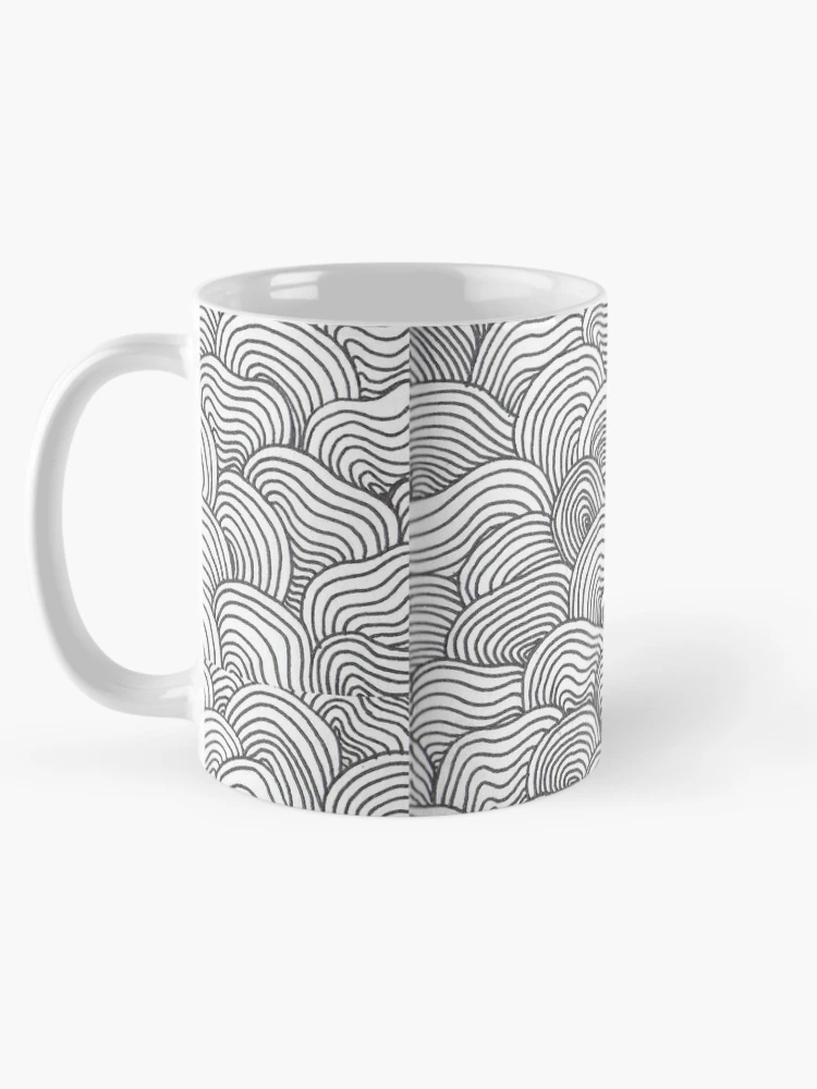 Thumbnail 5 of 6, Coffee Mug, Wave Line Pattern designed and sold by SickChickDesign.