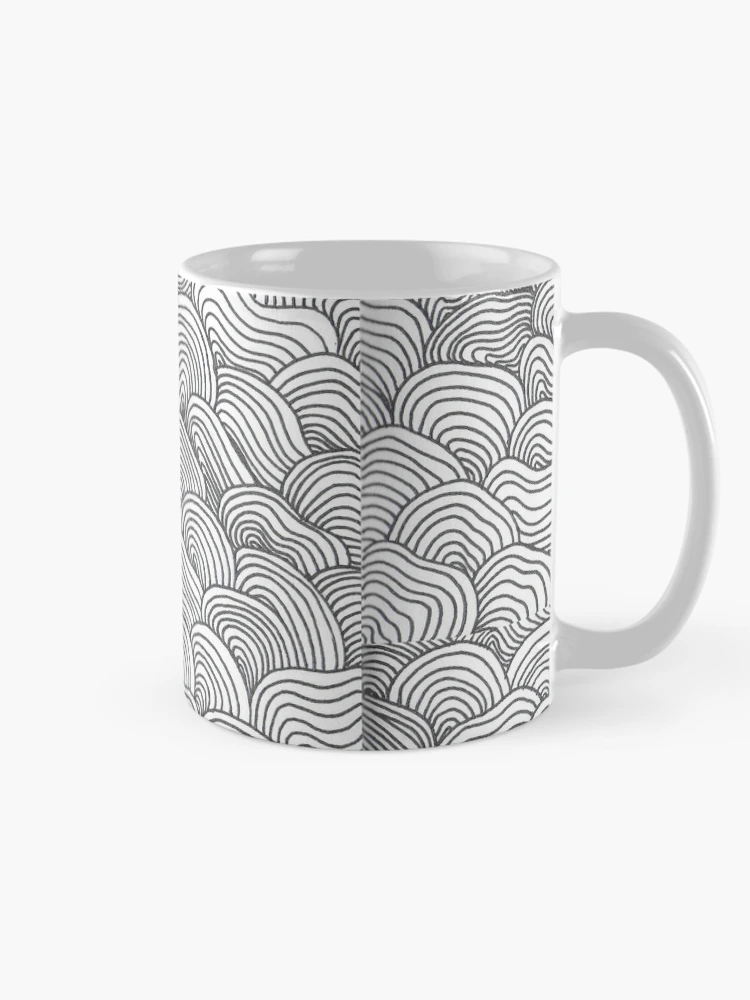 Thumbnail 3 of 6, Coffee Mug, Wave Line Pattern designed and sold by SickChickDesign.