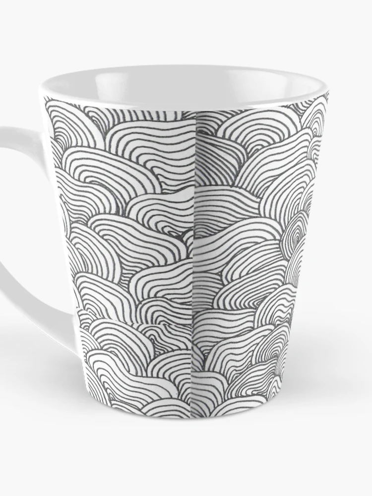 Thumbnail 3 of 4, Coffee Mug, Wave Line Pattern designed and sold by SickChickDesign.