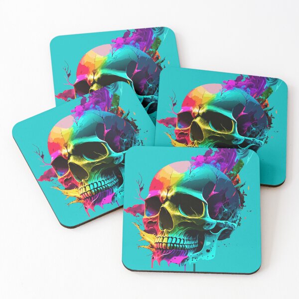 Item preview, Colorful Skull Artwork designed and sold by Ink-Elegance.