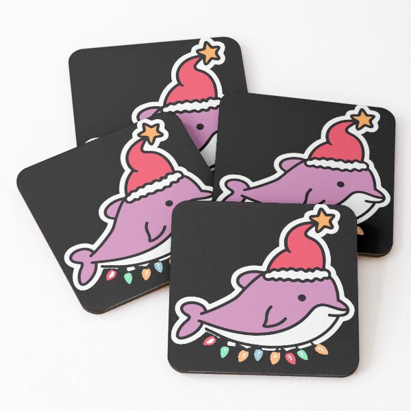 Item preview, river pink dolphin river xmas designed and sold by The  Knick Knack Nook.