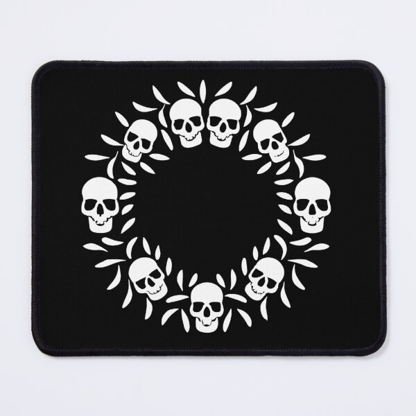 Item preview, Ethereal Noire: Minimal Minimal Skull Wreath Elegance designed and sold by EmeraldeaArt.