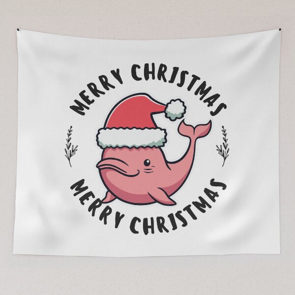 Item preview, river pink dolphin christmas designed and sold by The  Knick Knack Nook.