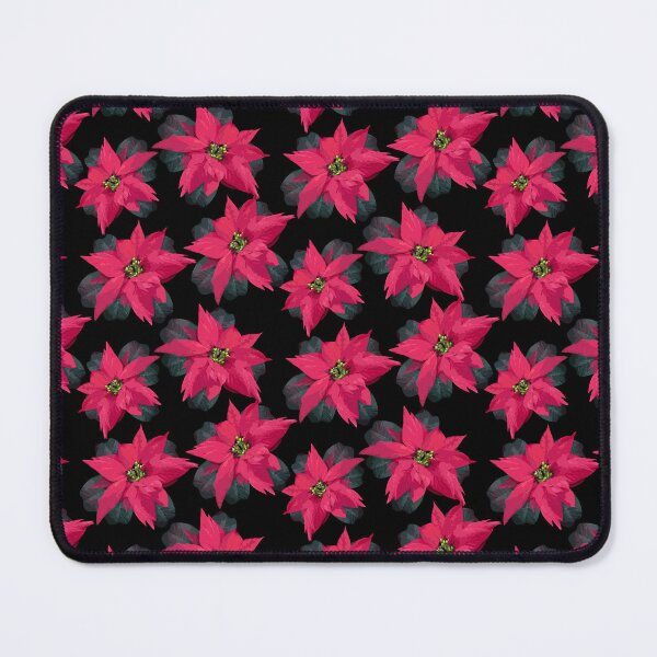 Item preview, Poinsettias on Black Halfdrop 5748 designed and sold by Art in My Loft.