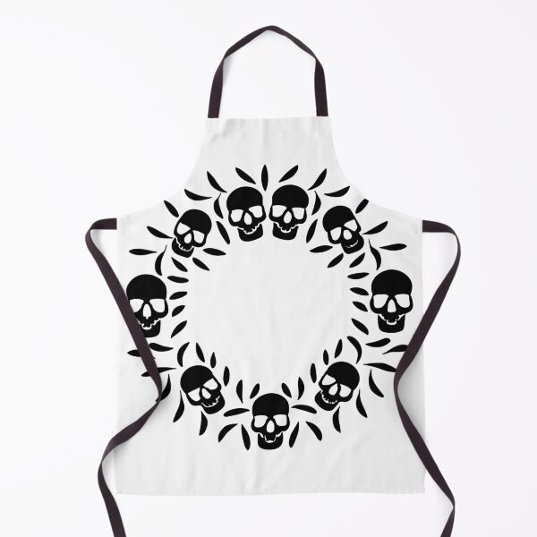 Item preview, Gothic Noire: Minimal Black Skull Wreath Elegance designed and sold by EmeraldeaArt.