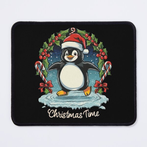 Item preview, Cute Christmas Penguin Ice Skating designed and sold by MindSmith.