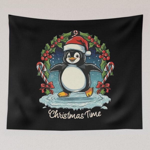 Item preview, Cute Christmas Penguin Ice Skating designed and sold by MindSmith.