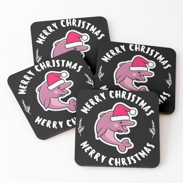 Item preview, river pink dolphin river xmas designed and sold by The  Knick Knack Nook.