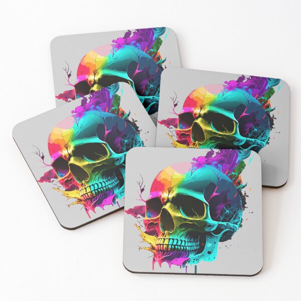 Item preview, Colorful Skull Artwork designed and sold by Ink-Elegance.