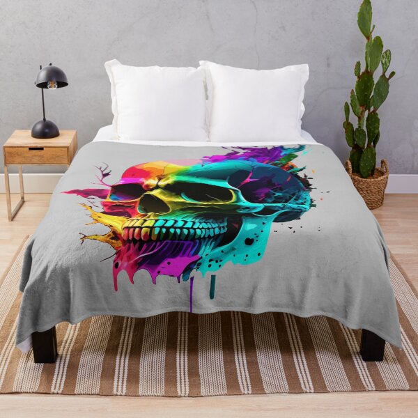 Item preview, Colorful Skull Artwork designed and sold by Ink-Elegance.