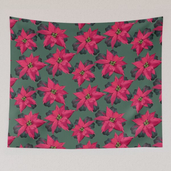 Item preview, Poinsettias on Sage Halfdrop 5748 designed and sold by Art in My Loft.